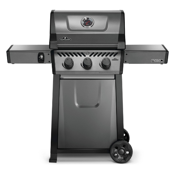 Barbecue au propane à 3 brûleurs Napoleon Rebel 3, gris graphite